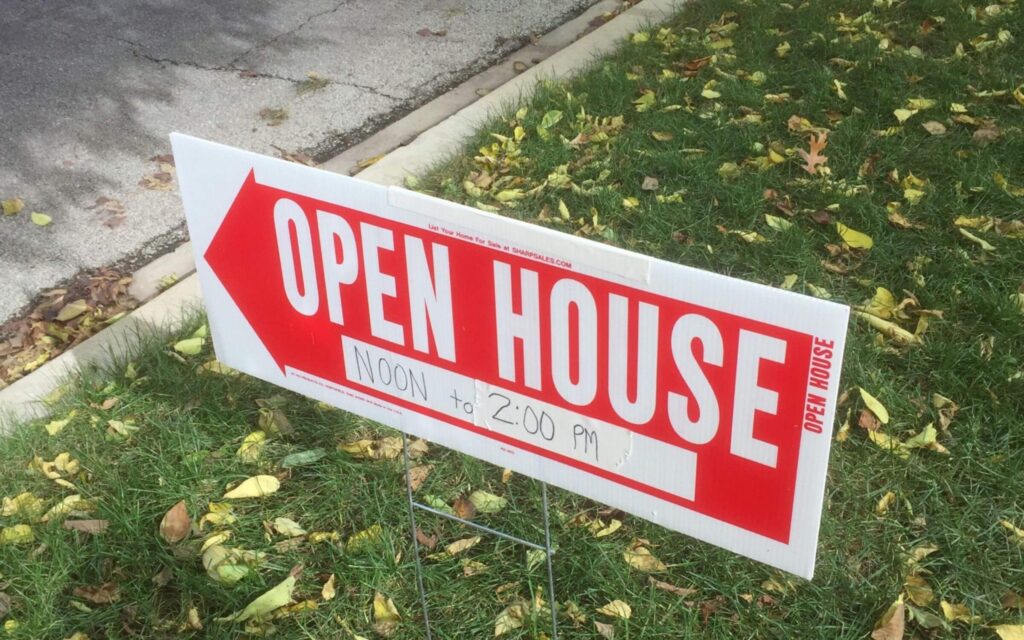 open house sign