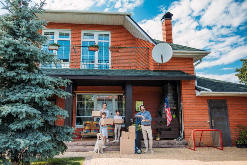 family moving into house